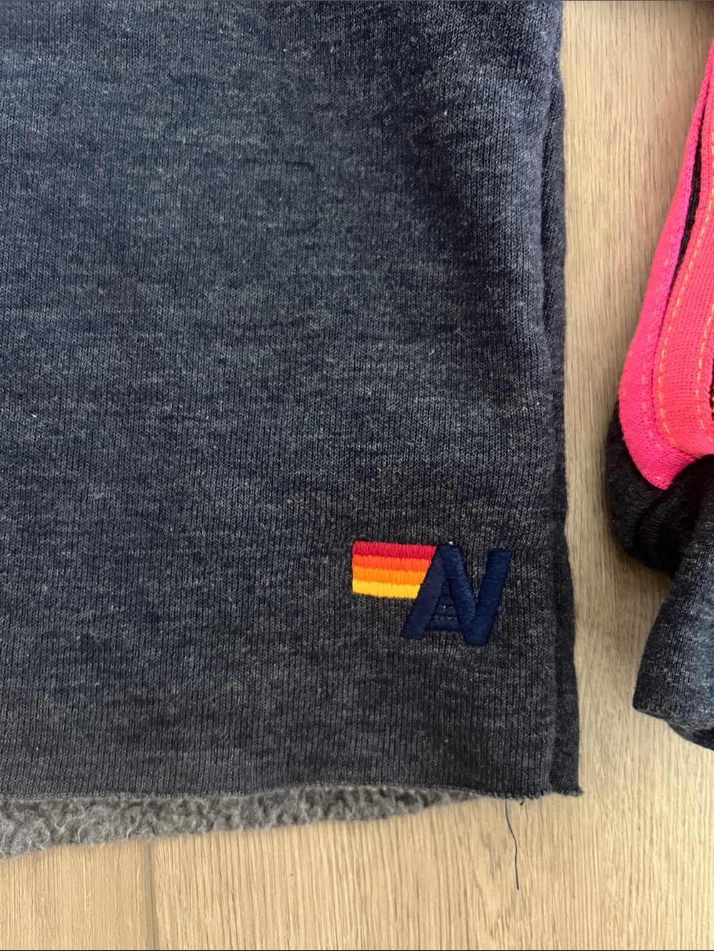 Aviator Nation Striped Cropped Classic Crew Lightning Bolt Small - Picture 4 of 6